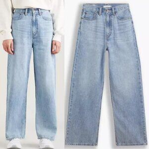 Levi’s Premium High Loose Wide Leg Denim Jeans 28 Let’s Stay In Hemp Blend $108